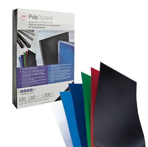 [D26969] 100 COPERTINE POLYOPAQUE A4 300MIC NERO PPL