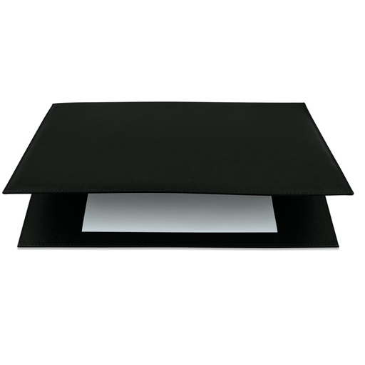 [D27232] SOTTOMANI DOPPIO IN SIMILPELLE 48X32CM ART.2190 NERO