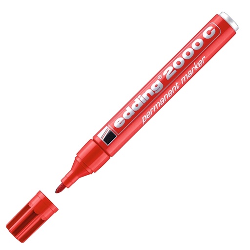 [D27466] MARCATORE EDDING 2000C ROSSO P.CONICA