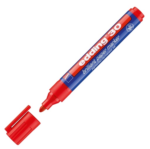 [D27503] MARCATORE EDDING 30 PERMANENTE PUNTA TONDA ROSSO