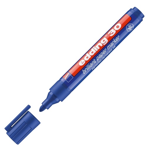 [D27504] MARCATORE EDDING 30 PERMANENTE PUNTA TONDA BLU