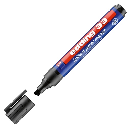 [D27507] MARCATORE EDDING 33 PERMANENTE PUNTA SCALPELLO NERO