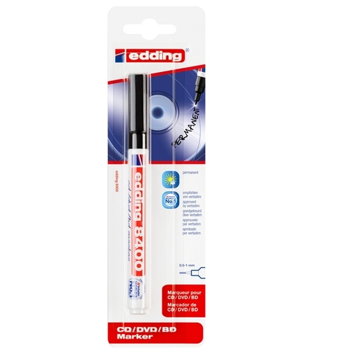 [D27512] Marcatore permanente EDDING 8400 per CD-DVD 1,0mm nero