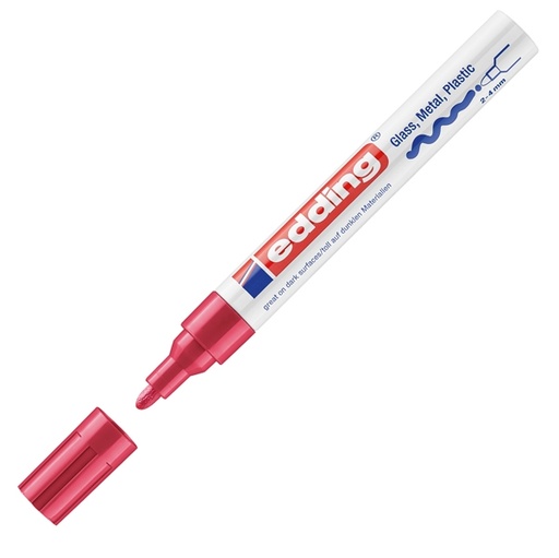 [D27550] Marcatore EDDING 750 punta media vernice rosso