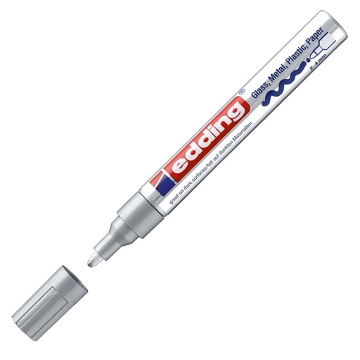 [D27562] Marcatore EDDING 750 punta media vernice argento