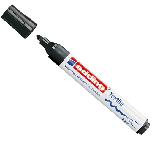[D27610] MARCATORE EDDING 4500 NERO PT 2-3MM PER TESSUTO