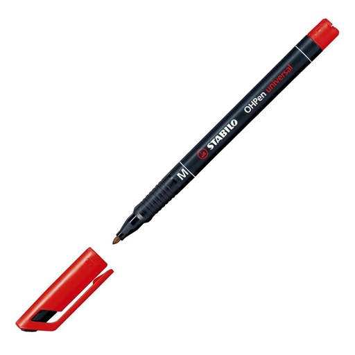 [D27721] PENNARELLO STABILO OHPEN 843 PERMANENTE MEDIO ROSSO