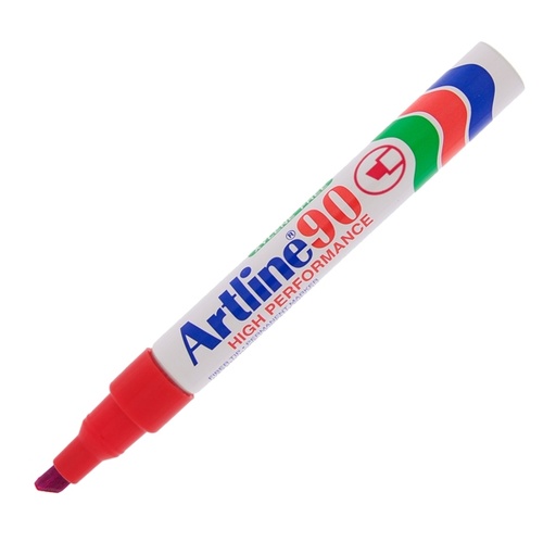[D27777] Marcatore artline A 90 permanente punta scalpello rosso