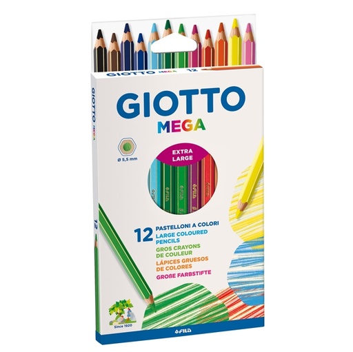 [D28094] ASTUCCIO 12 PASTELLI GIOTTO MEGA