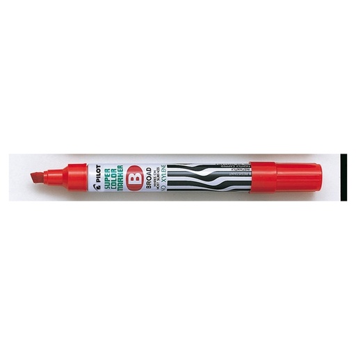 [D29448] Marcatore SUPER COLOR PERMANENT punta scalpello rosso PILOT