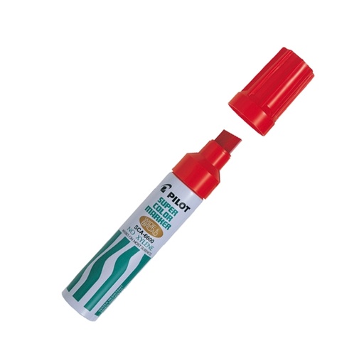 [D29454] Marcatore SUPER COLOR PERMANENT 6600 punta maxi rosso PILOT