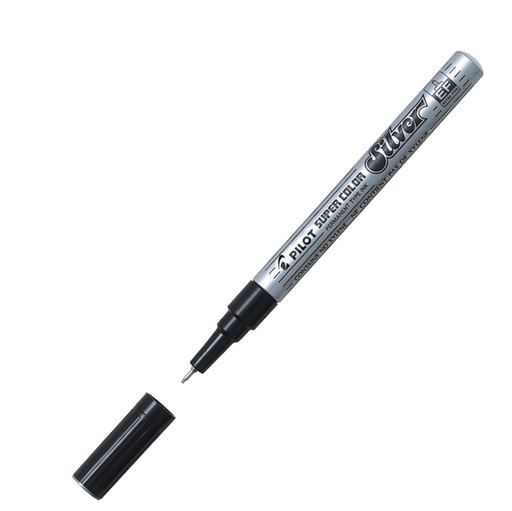 [D29465] Marcatore SUPER COLOR punta extra fine vernice silver PILOT