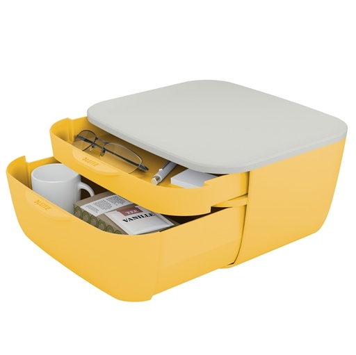 [D92732] Cassettiera 2 scomparti Giallo Cosy Leitz
