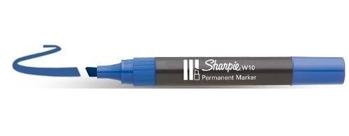 [D30074] MARCATORE PERMANENTE W10 BLU P.scalpello SHARPIE