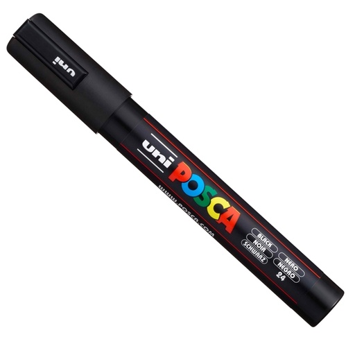 [D30363] Marcatore UNI POSCA PC5M p.media 1,8-2,5mm nero UNI MITSUBISHI
