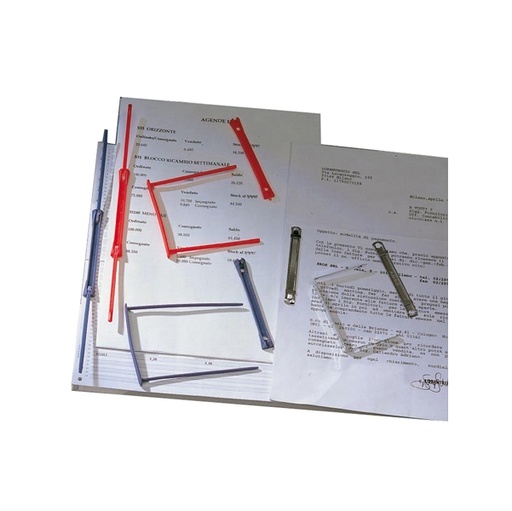 [D30710] 100 FERMAFOGLI IN PLASTICA DATACLIP PER TABULATI