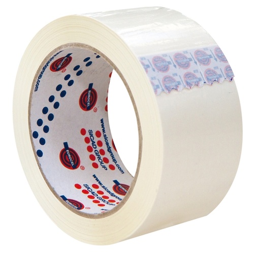 [D30777] Nastro adesivo 50mm x 66m Bianco PVC 330 Eurocel