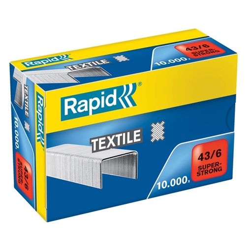 [D32370] Scatola 10.000 punti SPECIAL TEXTILE RAPID 43/6