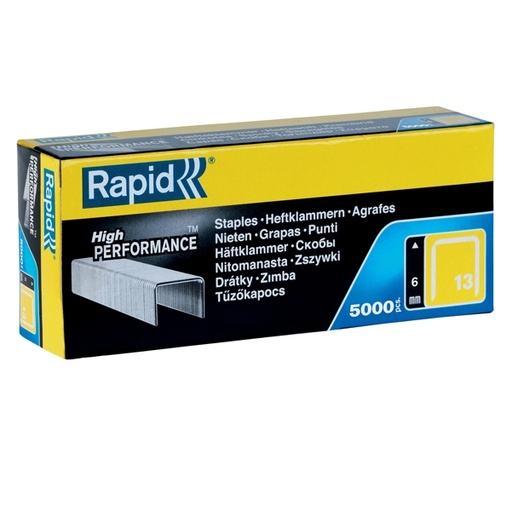 [D32400] SCATOLA 5000 PUNTI RAPID 13/6 GALVANIZZATI