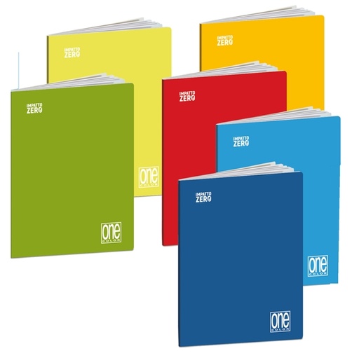 [D92808] Box 12 maxiquaderni OneColor Impatto Zero 20+1ff 0C+6 scat.foglietti Blasetti