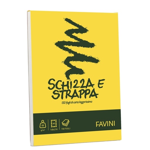 [D32636] Blocco SCHIZZASTRAPPA 150fg 50gr A5 150x210mm FAVINI