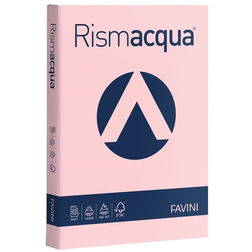 [D32753] Carta RISMACQUA 140gr A4 200fg rosa 10 FAVINI