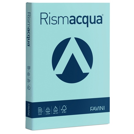[D32755] Carta RISMACQUA 140gr A4 200fg celeste 08 FAVINI