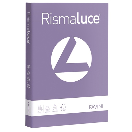 [D32777] Carta RISMALUCE 200gr A4 125fg viola 49 FAVINI
