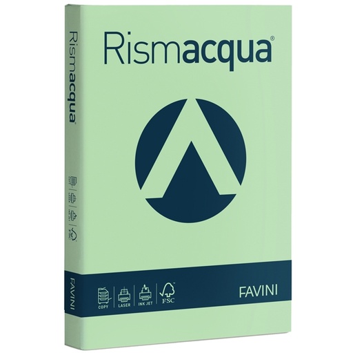 [D32804] Carta RISMACQUA 200gr A3 125fg verde chiaro 09 FAVINI