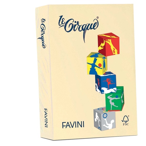 [D32854] Carta LECIRQUE A4 80gr 500fg giallo pastello 100 FAVINI