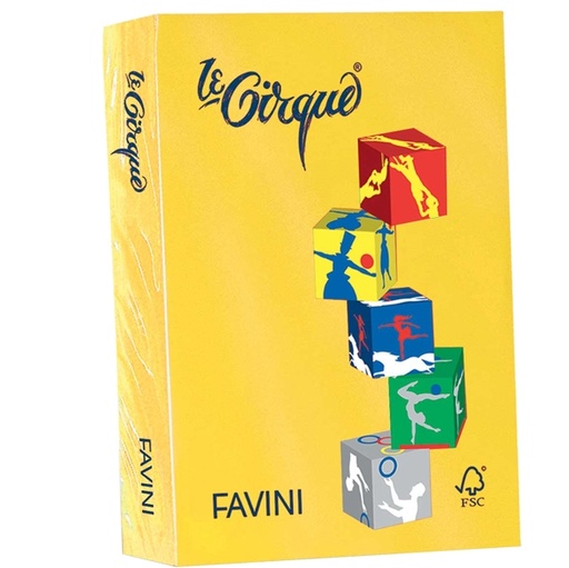 [D32874] Carta LECIRQUE A4 80gr 500fg giallo zolfo 200 FAVINI