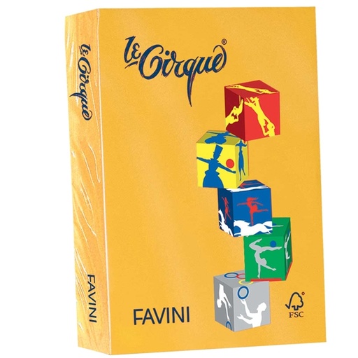 [D32875] Carta LECIRQUE A4 80gr 500fg giallo oro 201 FAVINI