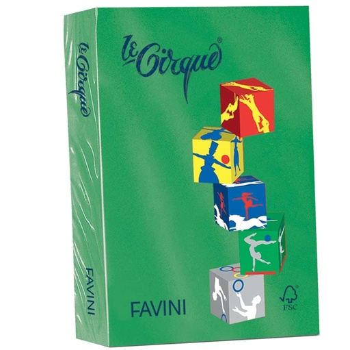[D32882] Carta LECIRQUE A4 80gr 500fg verde bandiera 208 FAVINI