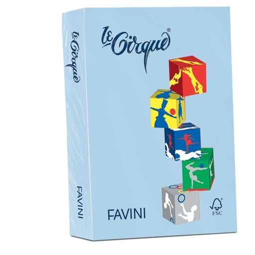 [D32900] Carta LECIRQUE A4 160gr 250fg azzurro pastello 106 FAVINI