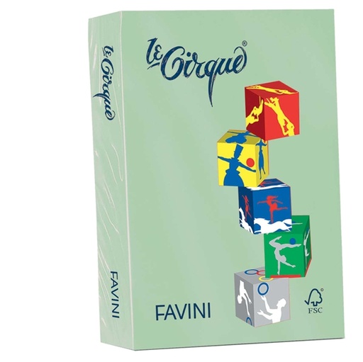 [D32901] Carta LECIRQUE A4 160gr 250fg verde pastello 107 FAVINI