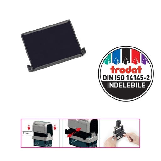 [D33605] TAMPONE INCHIOSTRO TRODAT PRINTY 6/4927 NERO
