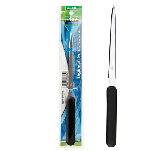 [D34425] TAGLIACARTE ACCIAIO 19CM IMPUGNATURA IN ABS ART.084