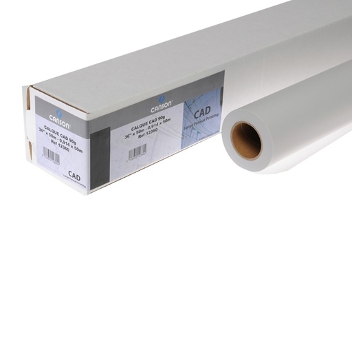[D34577] CARTA INKJET PLOTTER 914MM(36") X 50MT 90/95GR LUCIDA CAD CANSON