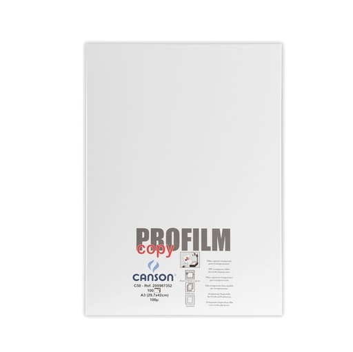 [D34684] LUCIDI C50 A3 100FG PROFILMCOPY FOTOCOPIE B/N S/RETROFOGLIO CANSON