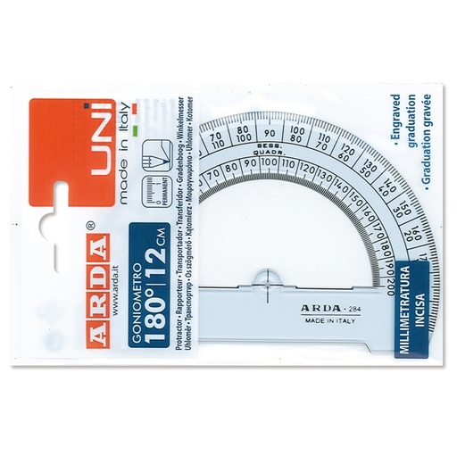 [D34871] GONIOMETRO UNI ARDA 180' 12CM