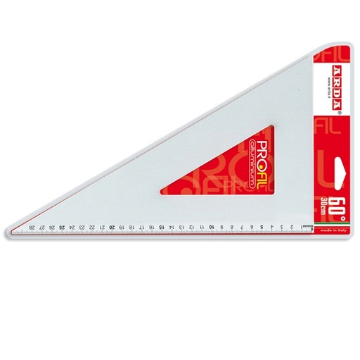 [D34892] SQUADRA PROFIL ALLUMINIO 60' 30CM ARDA