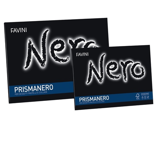 [D34937] Album PRISMANERO 10fg 128gr 24x33cm monoruvido FAVINI