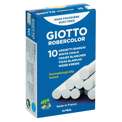 [D35270] SCATOLA 10 GESSETTI TONDI BIANCO GIOTTO