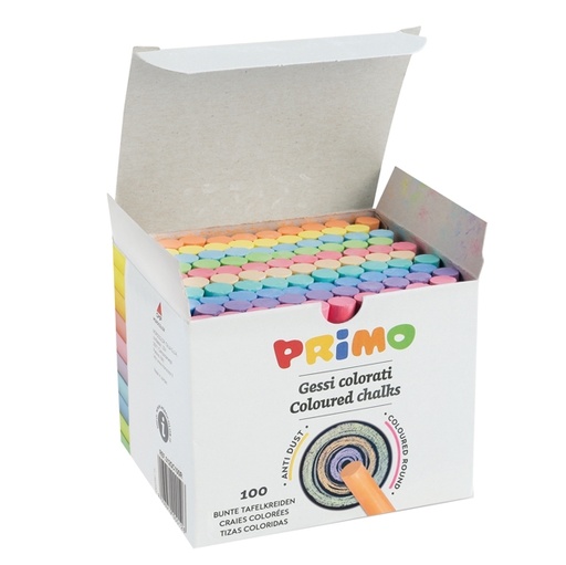 [D35274] SCATOLA 100 GESSETTI TONDI COLORATI Primo
