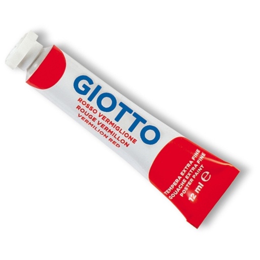 [D36119] TEMPERA GIOTTO TUBO 4 (12ML) ROSSO VERMIGLIONE 07
