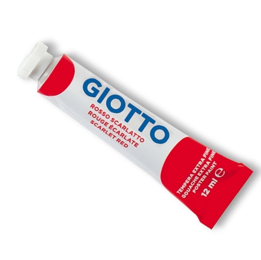[D36120] TEMPERA GIOTTO TUBO 4 (12ML) ROSSO SCARLATTO 08