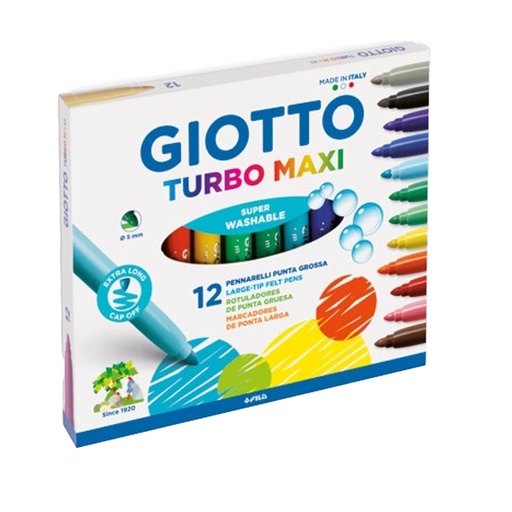 [D36193] ASTUCCIO 12 PENNARELLI TURBOMAXI GIOTTO