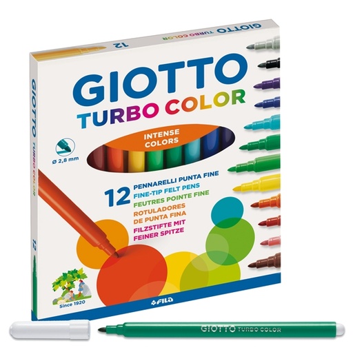 [D36197] ASTUCCIO 12 PENNARELLI TURBOCOLOR GIOTTO