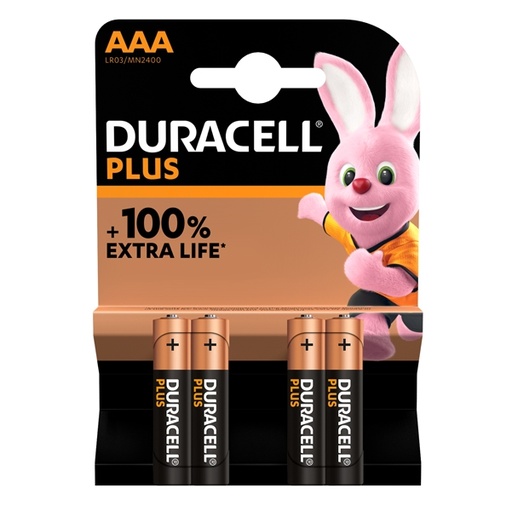 [D36209] BLISTER 4 PILE DURACELL PLUS (MN2400) AAA - MINISTILO