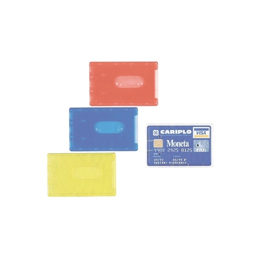 [D36284] BUSTA PORTA CARDS 8,5X5,4 02/7828 PVC RIGIDO COL.ASSORTITI FAVORIT